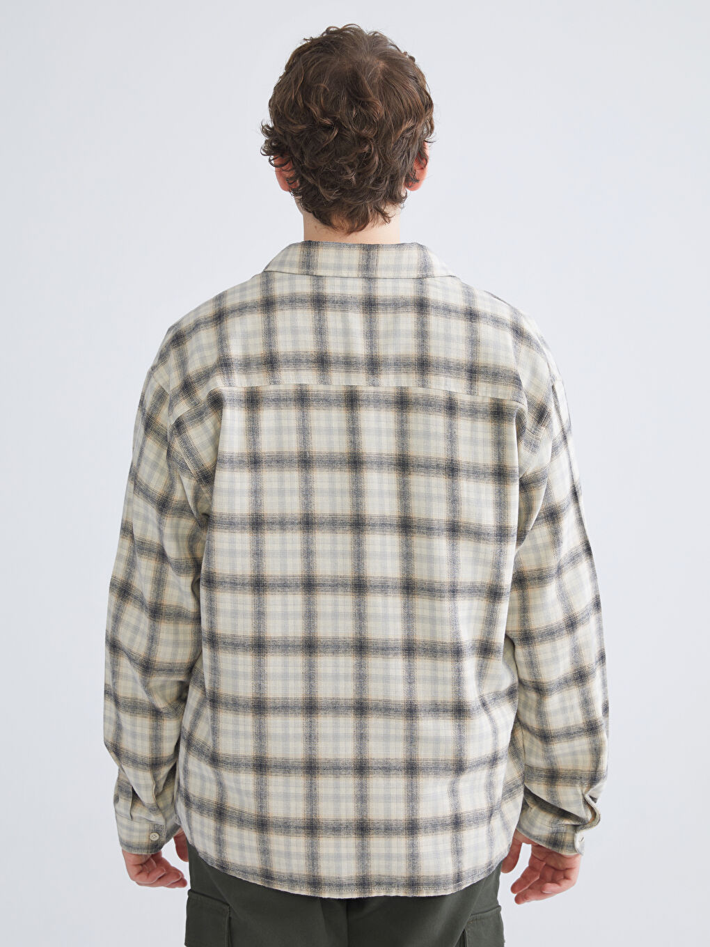 XSIDE Regular Fit Long Sleeve Plaid Men's Shirt -W52273Z8-LKQ