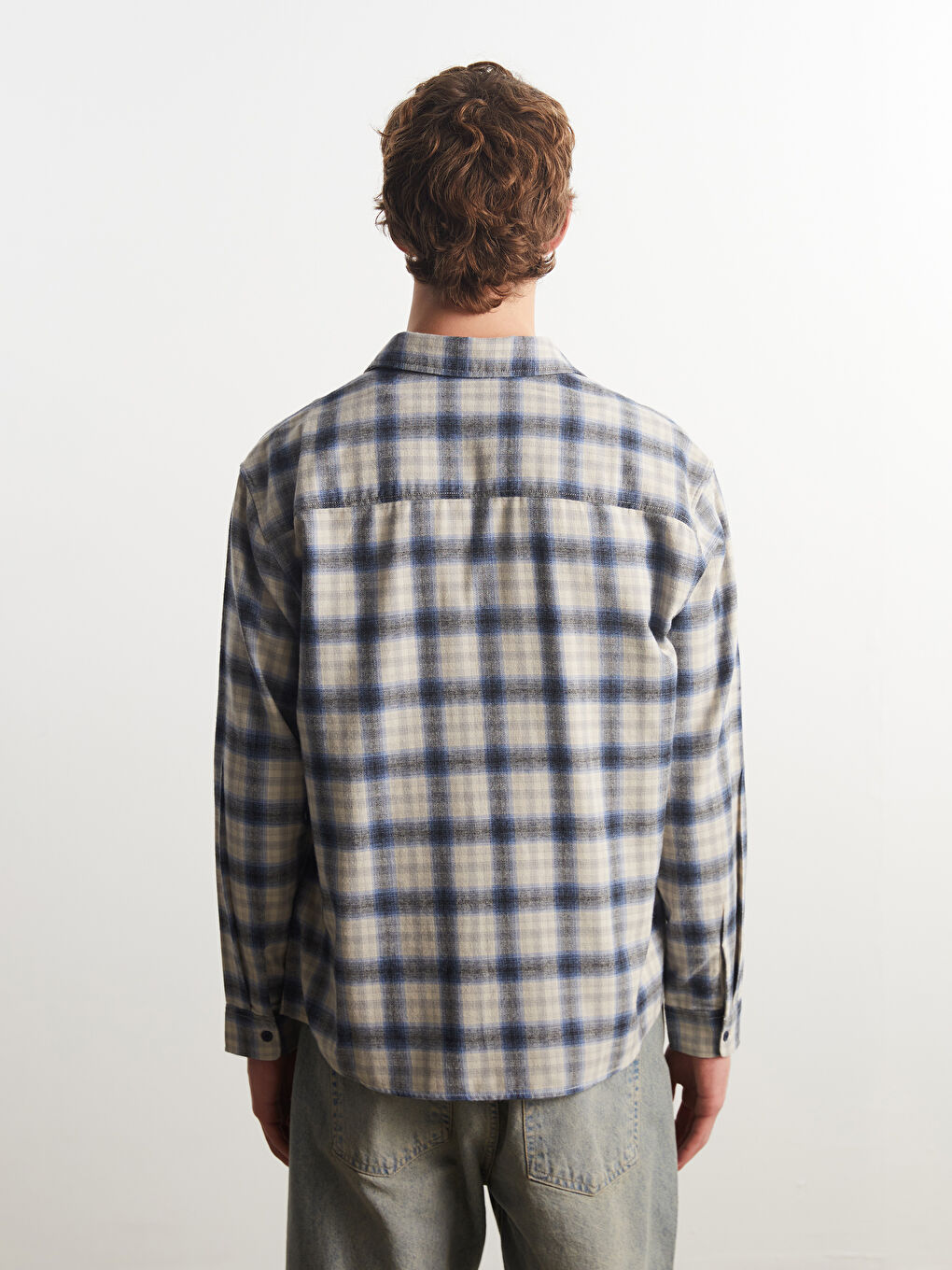 XSIDE Regular Fit Long Sleeve Plaid Men's Shirt -W52273Z8-LLC