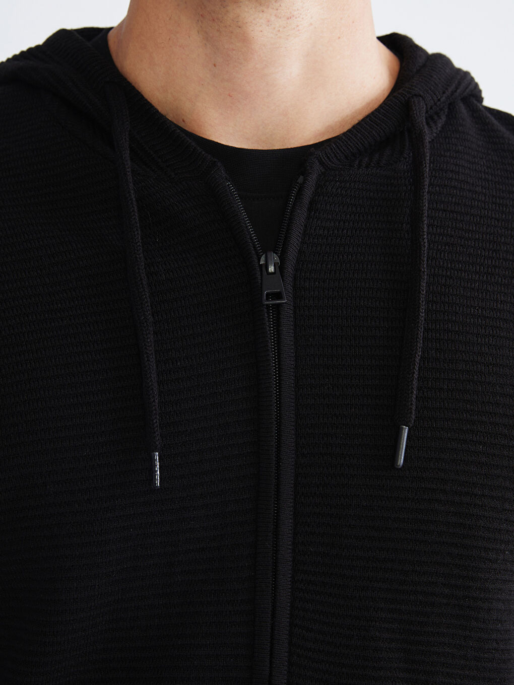 Hooded Long Sleeve Men's Knitwear Cardigan-4