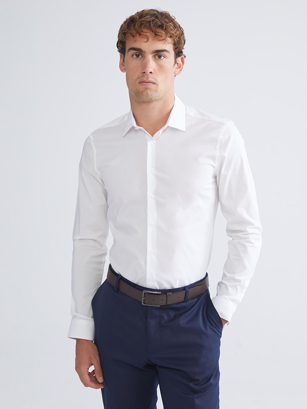 LCWAIKIKI Classic Extra Slim Fit Long Sleeve Twill Men's Shirt -W52283Z8-Q6K