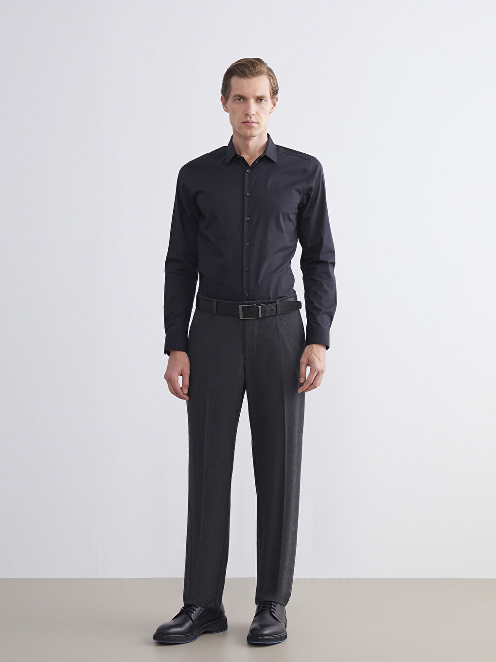 LCWAIKIKI Classic Extra Slim Fit Long Sleeve Twill Men's Shirt -W52283Z8-RQL