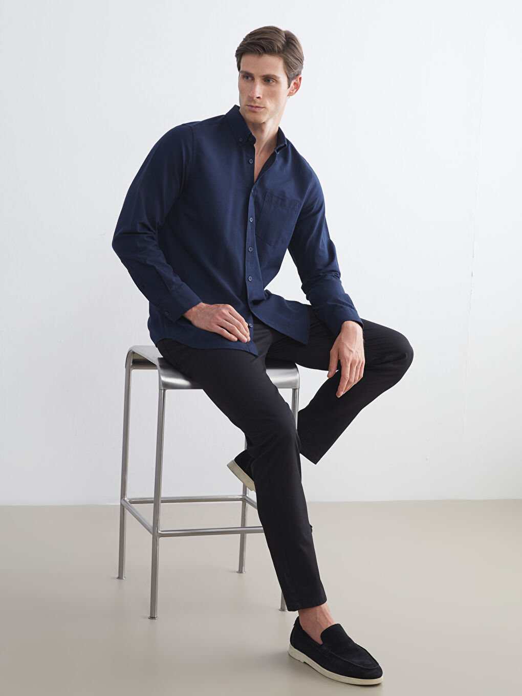 LCWAIKIKI Classic Slim Fit Men's Chino Trousers -W52287Z8-CVL