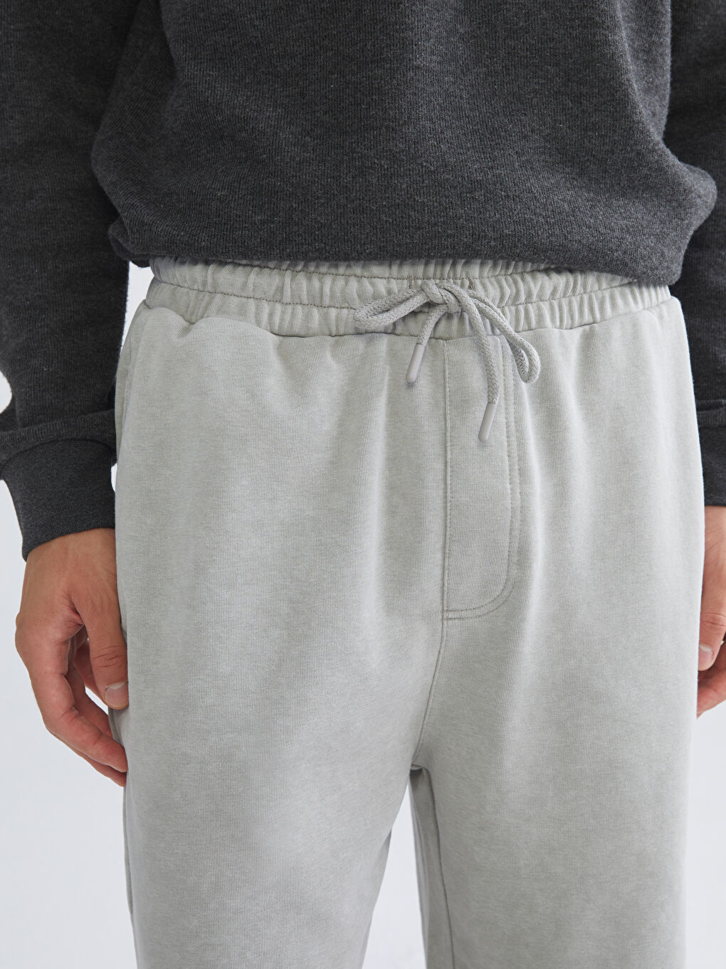 Gri Rahat Kalıp Erkek Şort-2