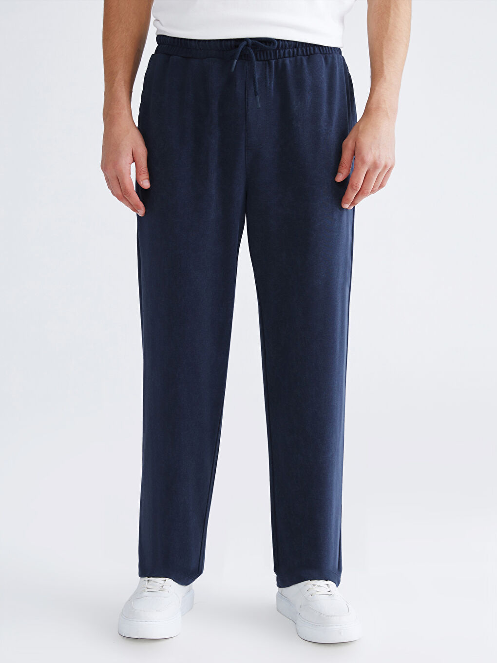 Lacivert Bol Kalıp Erkek Eşofman Altı-2