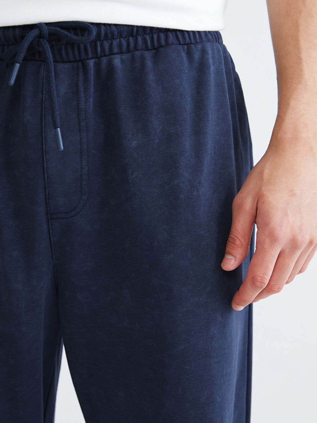 Lacivert Bol Kalıp Erkek Eşofman Altı-4