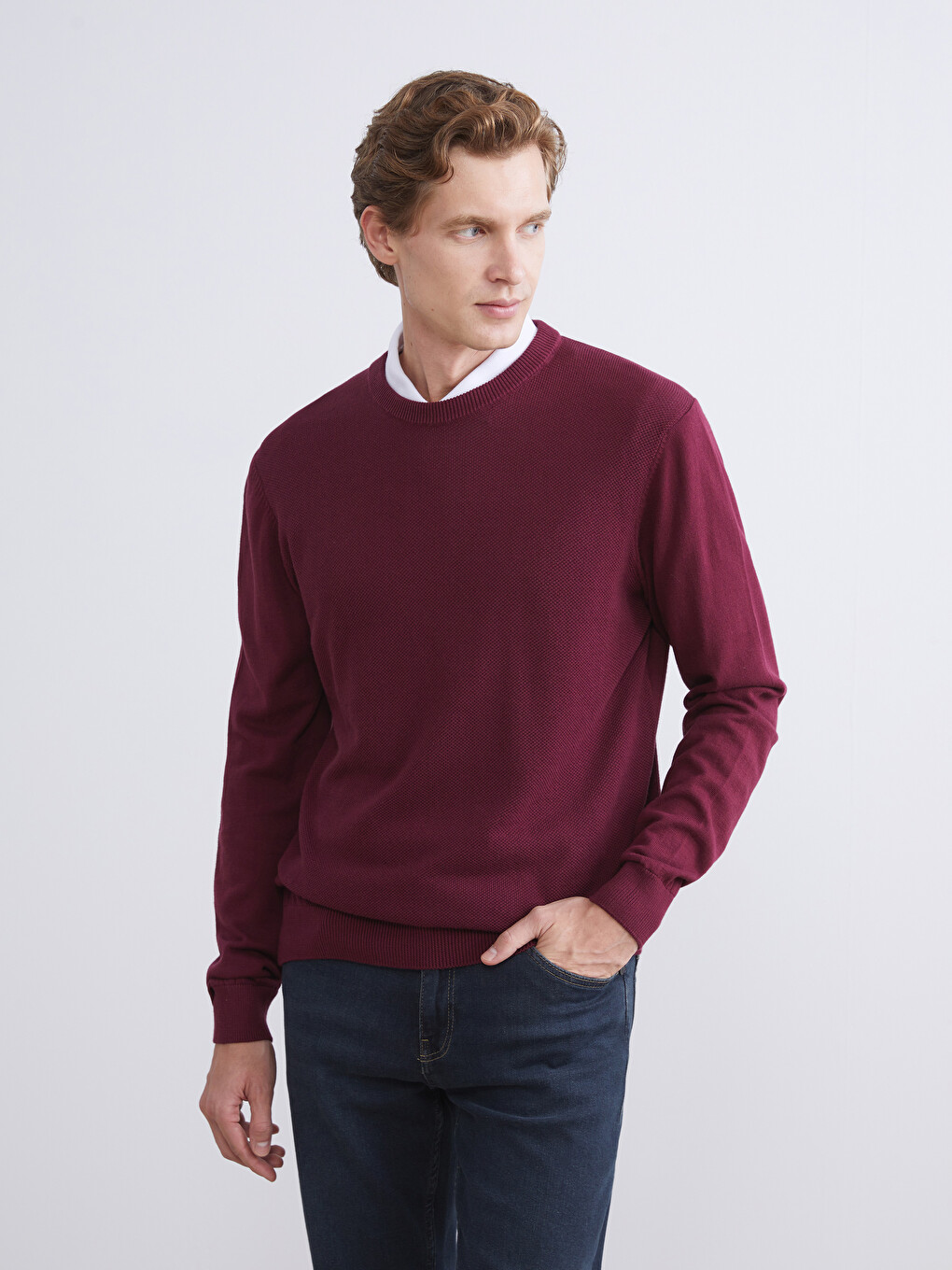 Crew Neck Men's Knitwear Sweater-1