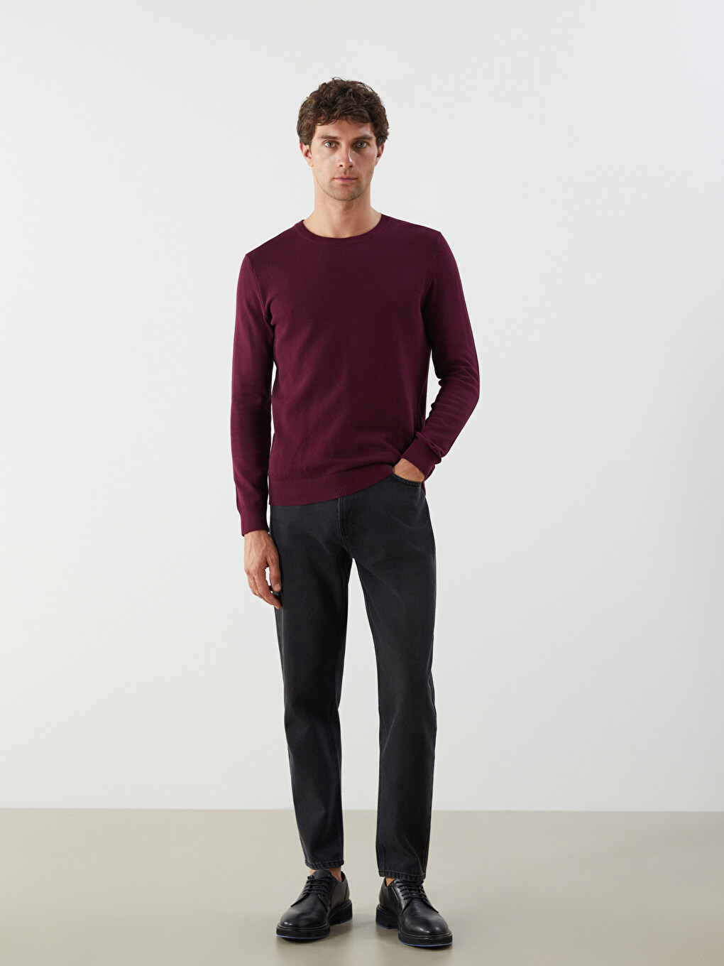 Crew Neck Men's Knitwear Sweater-4