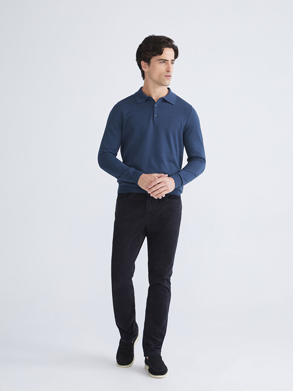 Polo Neck Men's Knitwear Sweater-1