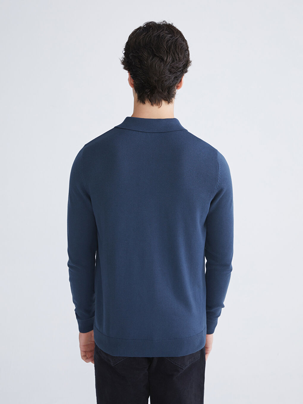 Polo Neck Men's Knitwear Sweater-3