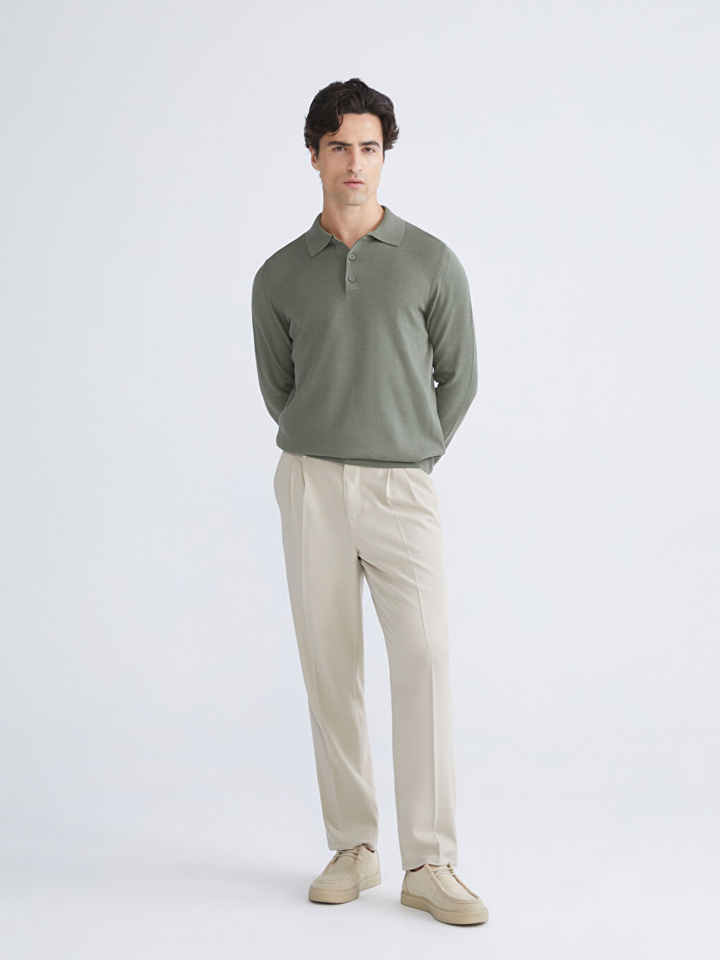 Polo Neck Men's Knitwear Sweater-1