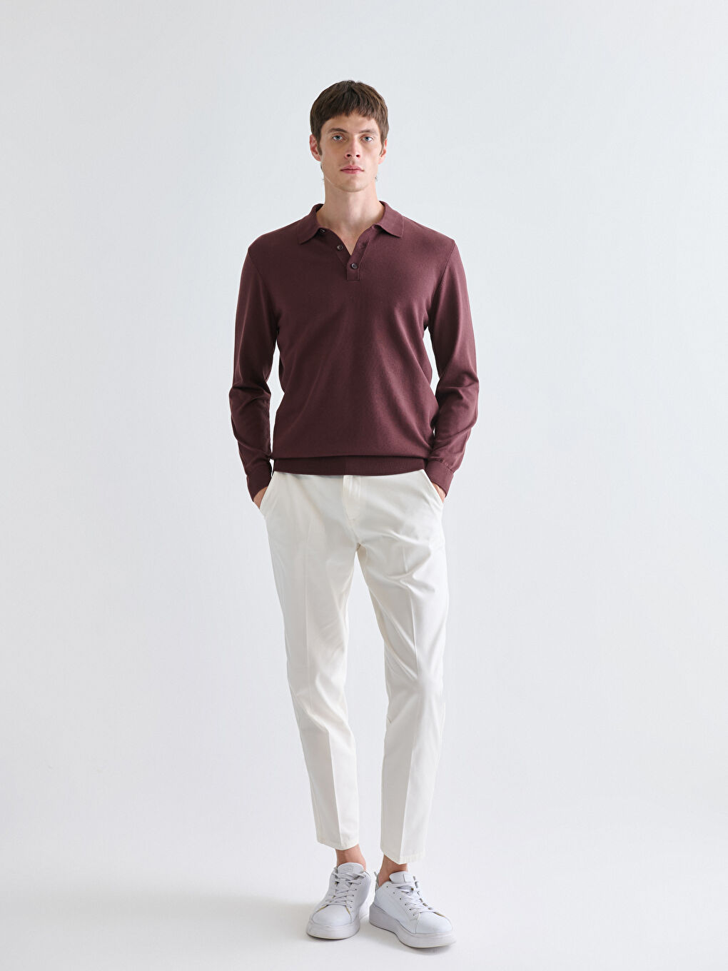 Polo Neck Men's Knitwear Sweater-1