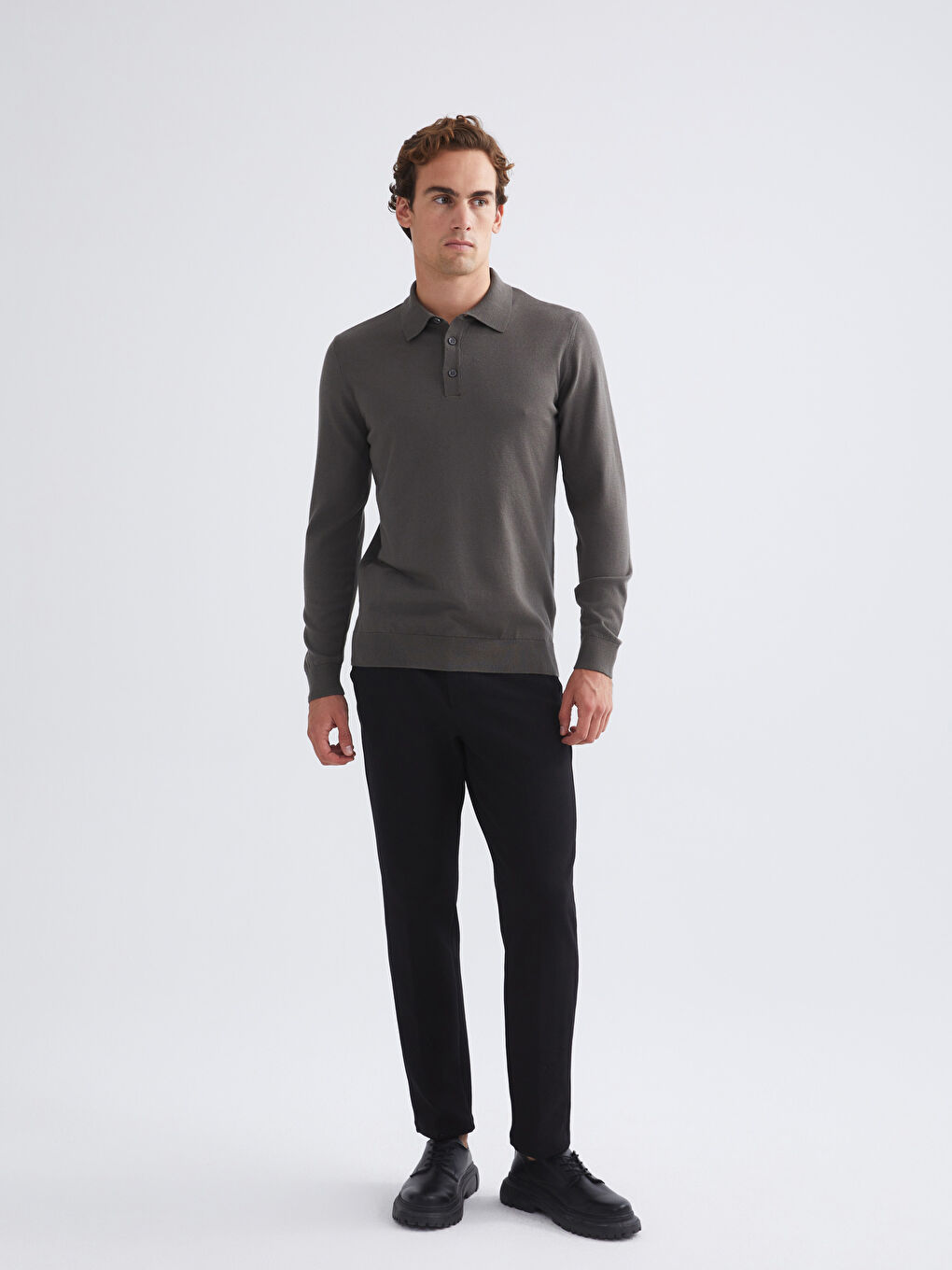 Polo Neck Men's Knitwear Sweater-1