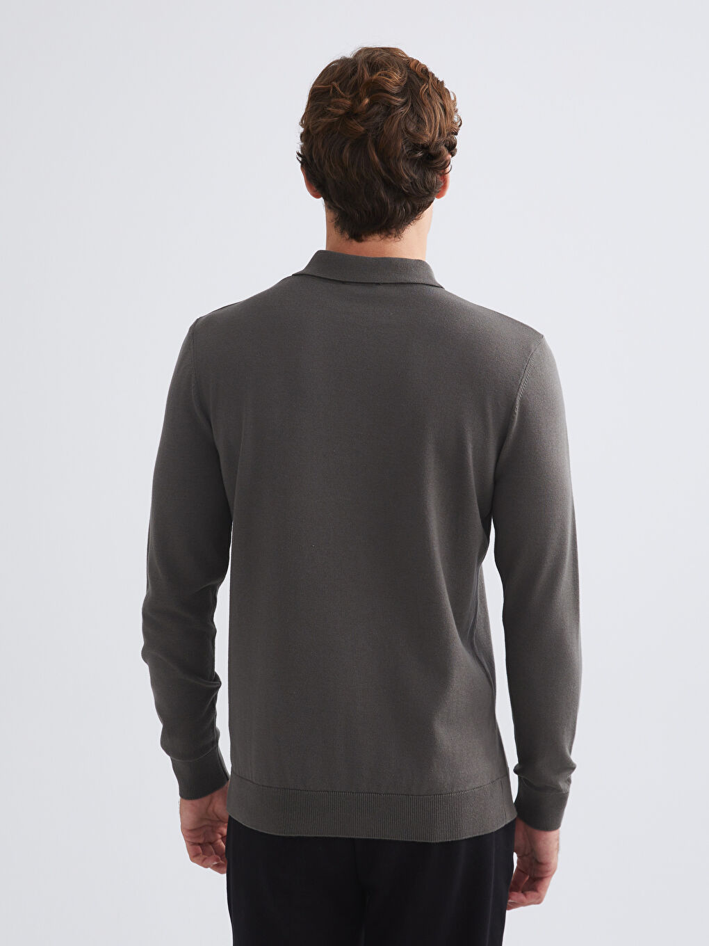 Polo Neck Men's Knitwear Sweater-3