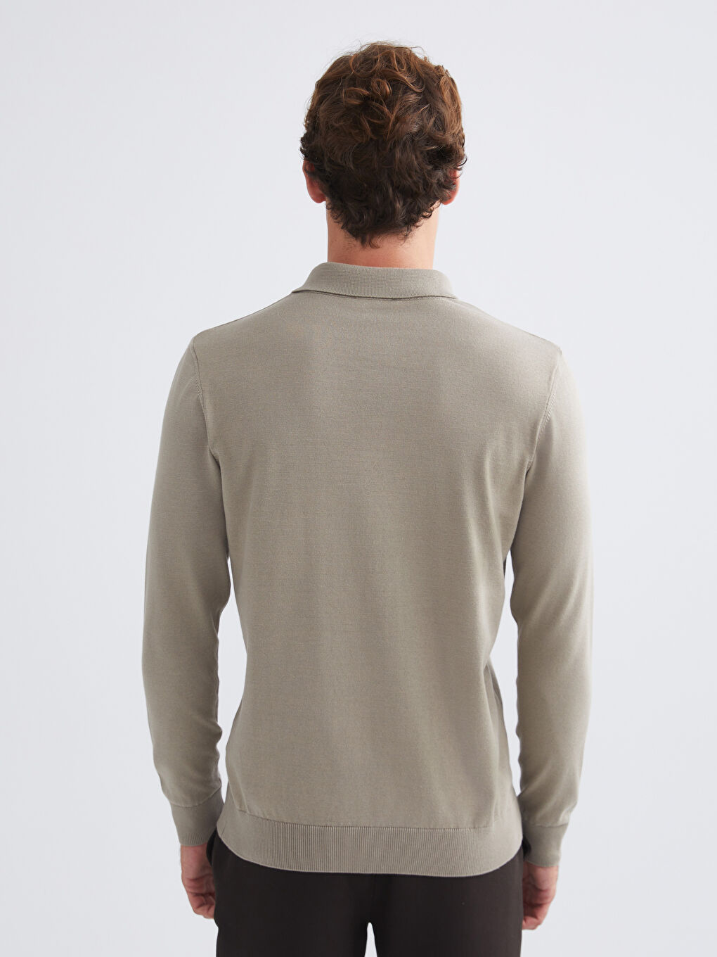 Polo Neck Men's Knitwear Sweater-3