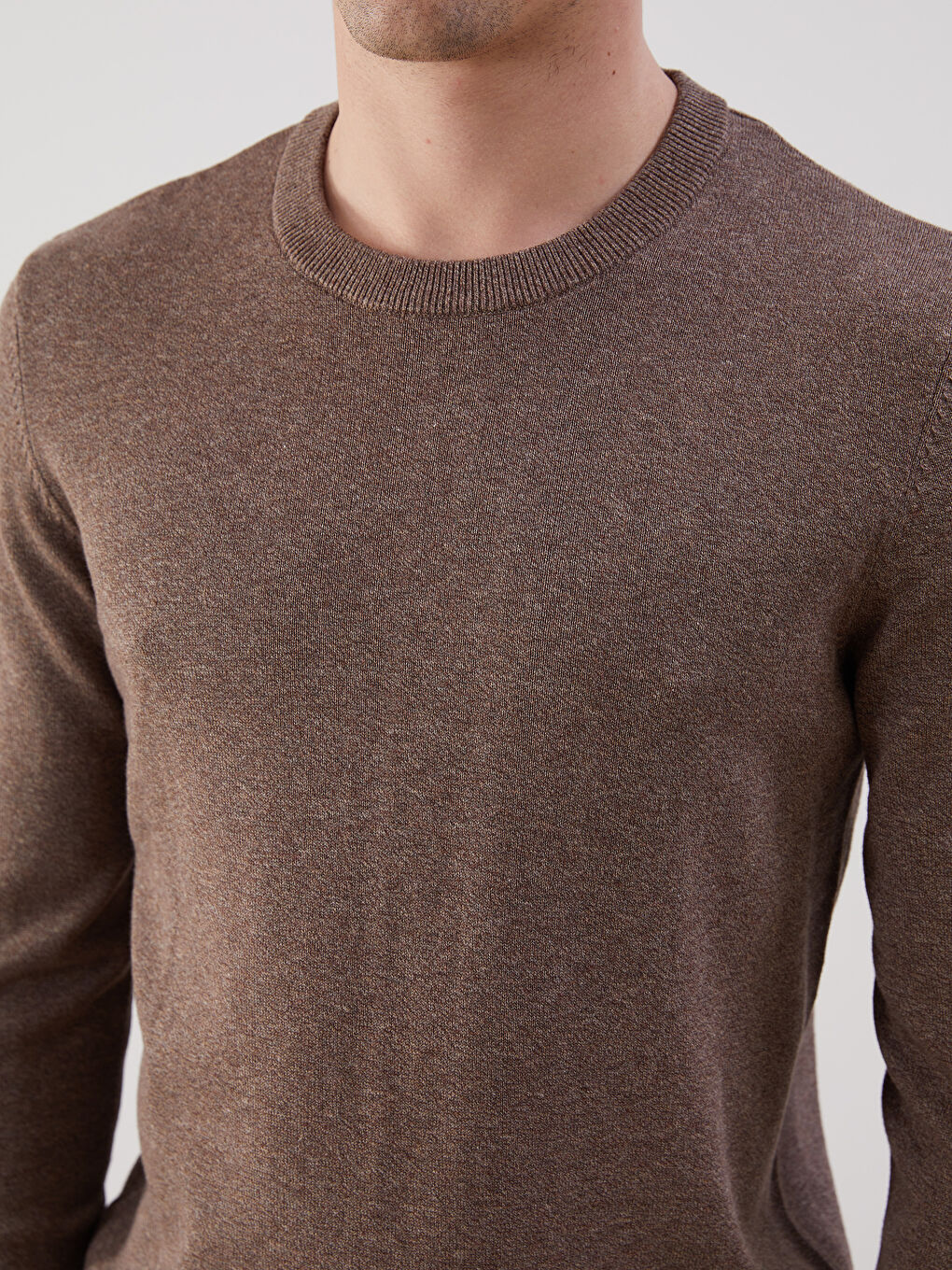 LCWAIKIKI Classic Crew Neck Long Sleeve Men's Tricot Sweater -W52331Z8-D5Q