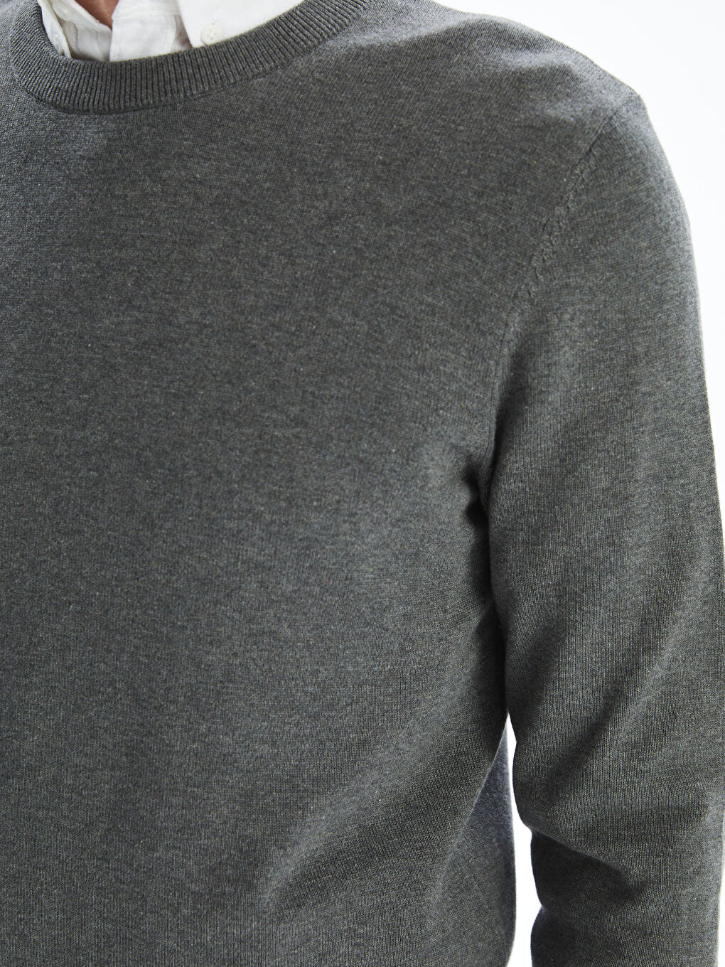 LCWAIKIKI Classic Crew Neck Long Sleeve Men's Tricot Sweater -W52331Z8-EEZ