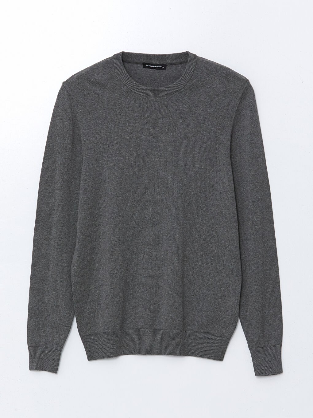 LCWAIKIKI Classic Crew Neck Long Sleeve Men's Tricot Sweater -W52331Z8-EEZ