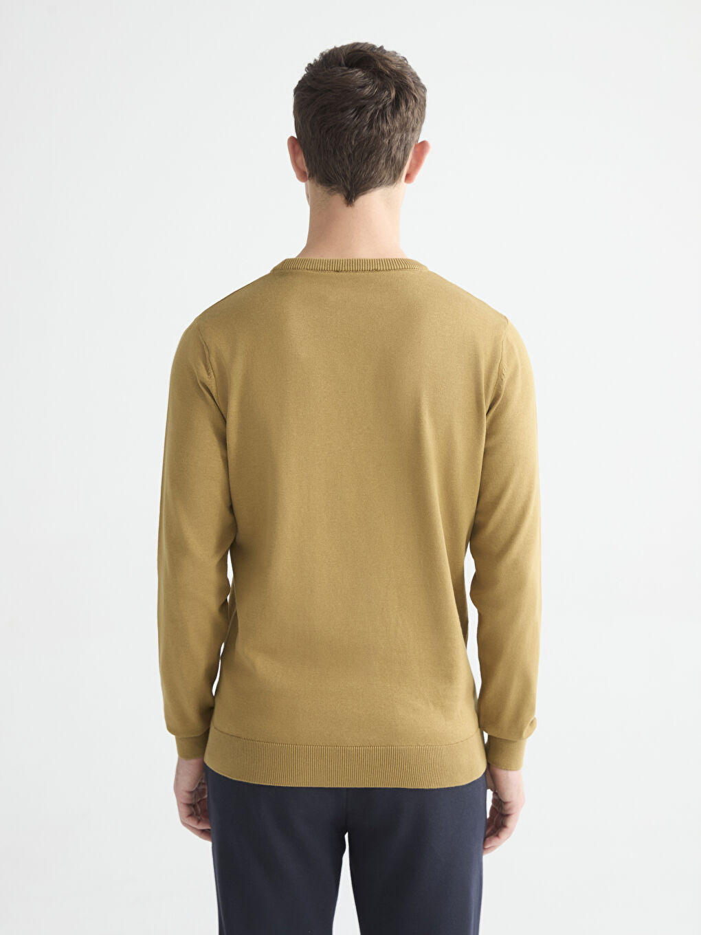 Bisiklet Yaka Erkek Triko Kazak-3