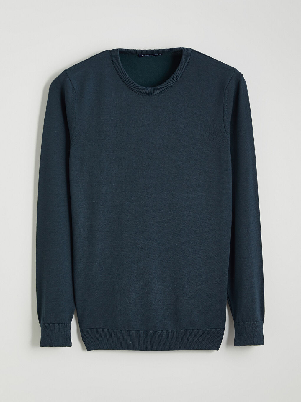 Crew Neck Long Sleeve Men's Tricot Sweater-4