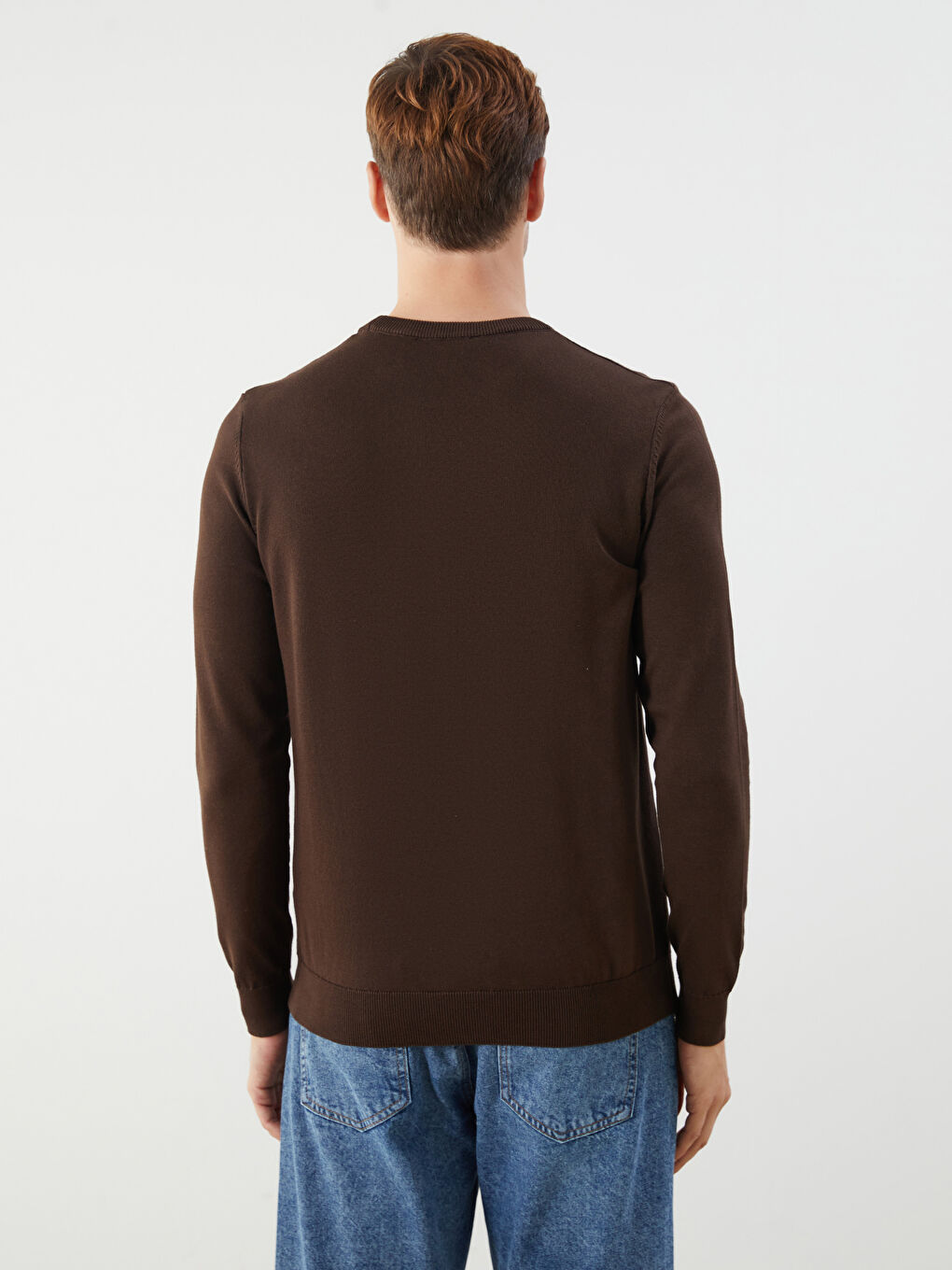 LCWAIKIKI Classic Crew Neck Long Sleeve Men's Tricot Sweater -W52331Z8-R39