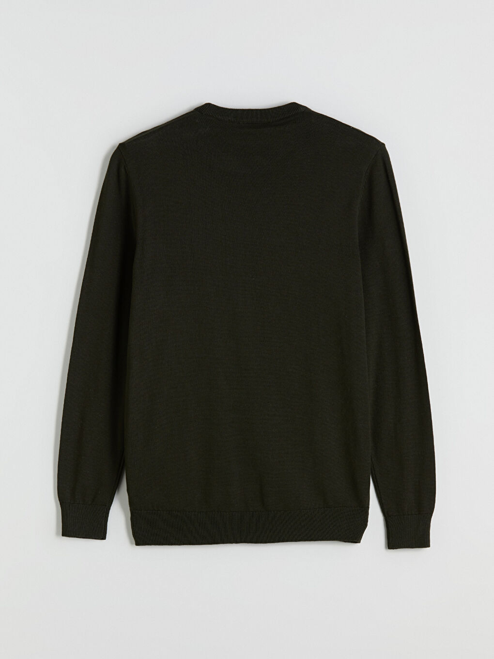 Crew Neck Long Sleeve Men's Tricot Sweater-5