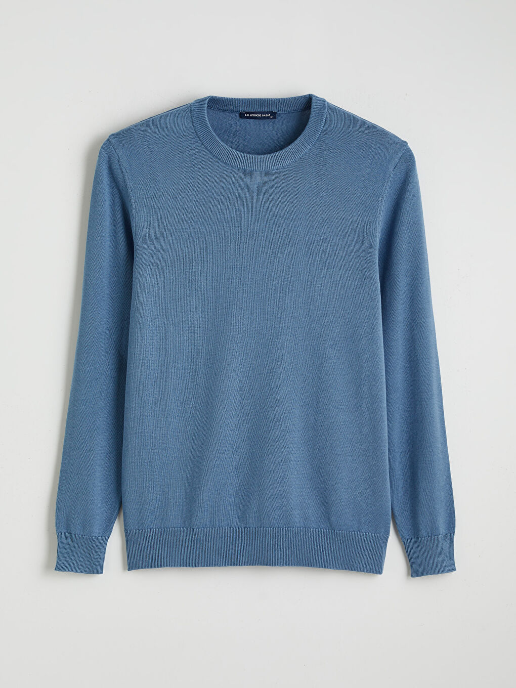 سويتر تريكو كم طويل بكول مدور رجال-4