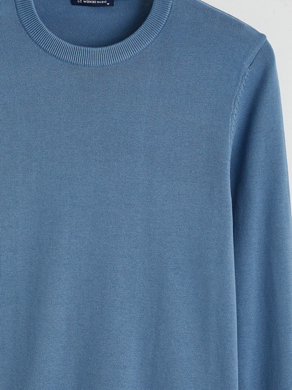 سويتر تريكو كم طويل بكول مدور رجال-5