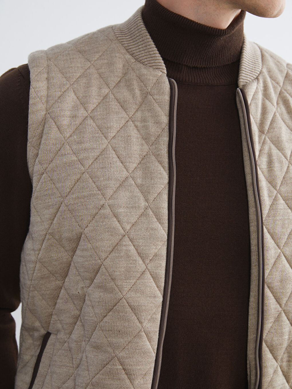 Large Size Standard Fit Men's College Collar Waistcoat-2