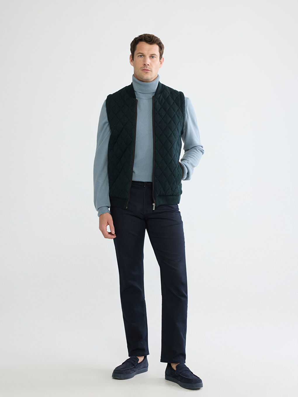 Классический стандарт колледж воротник мужской жилет-1