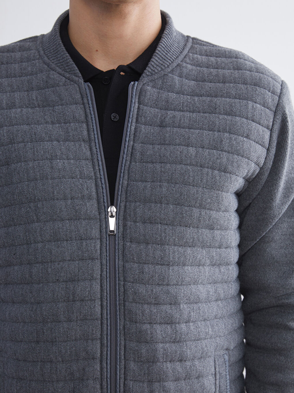 Standard Fit College Collar Men's Knitwear Cardigan-2