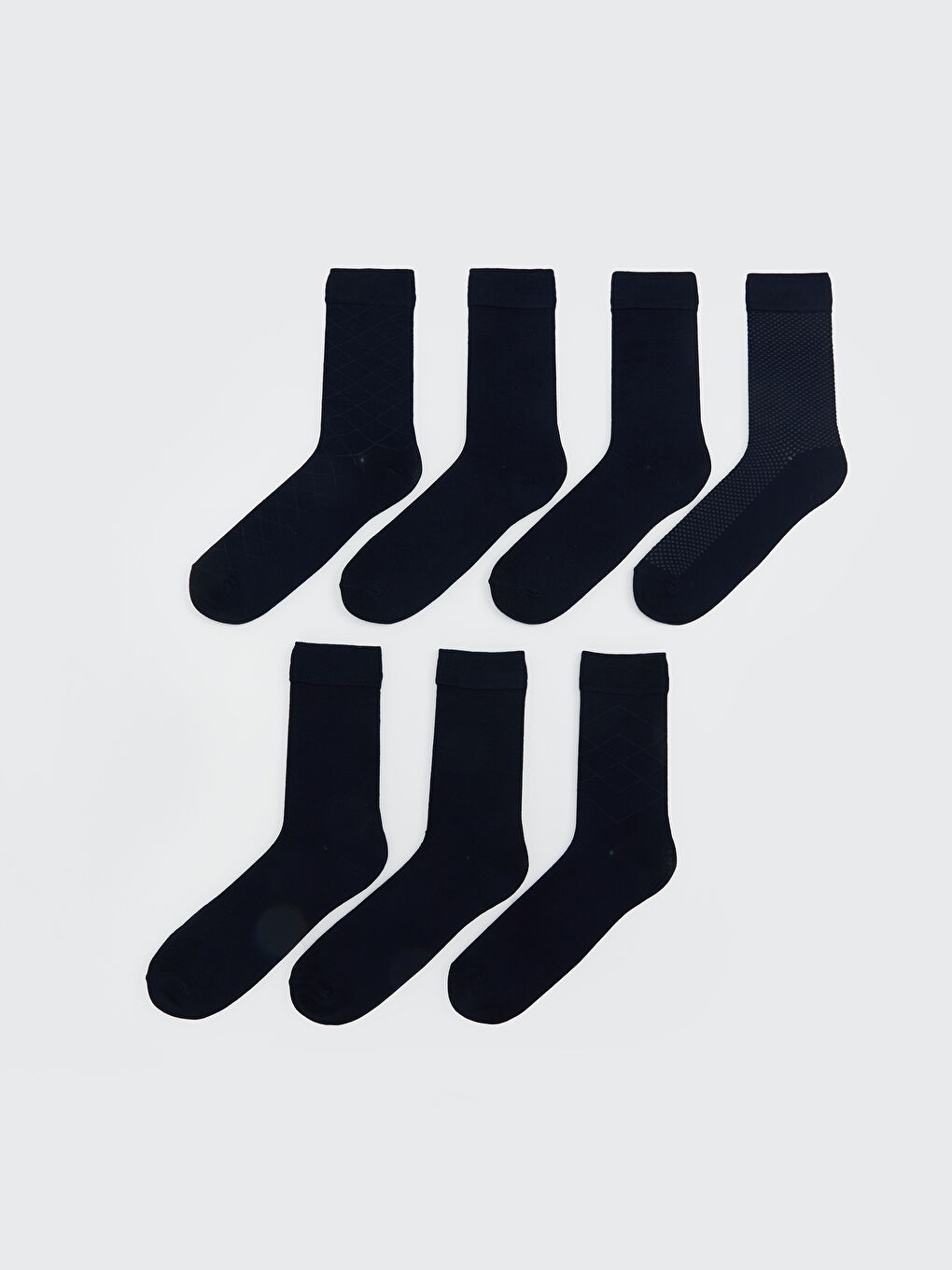 LCW ACCESSORIES Bamboo Men's Ankle Socks 7 Pack -W52343Z8-K00