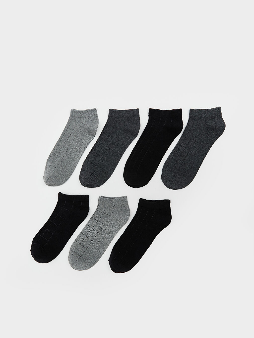 LCW ACCESSORIES Patterned Men's Trainer Socks 7 Pack -W52373Z8-K00
