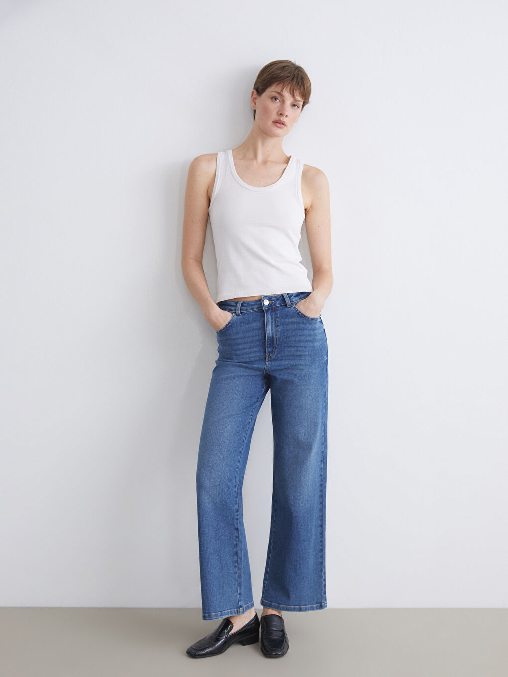 LCWAIKIKI Classic Wideleg Women's Jeans -W52387Z8-H45