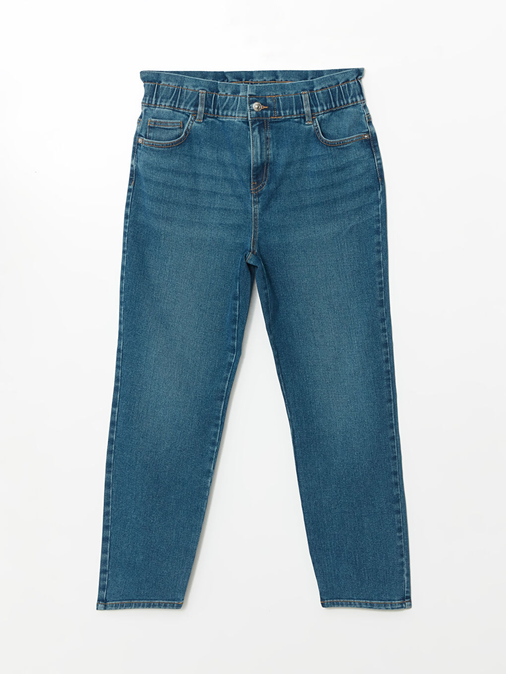 LCWAIKIKI Classic Elasticated Waist Slim Mom Women's Jeans -W52388Z8-H45