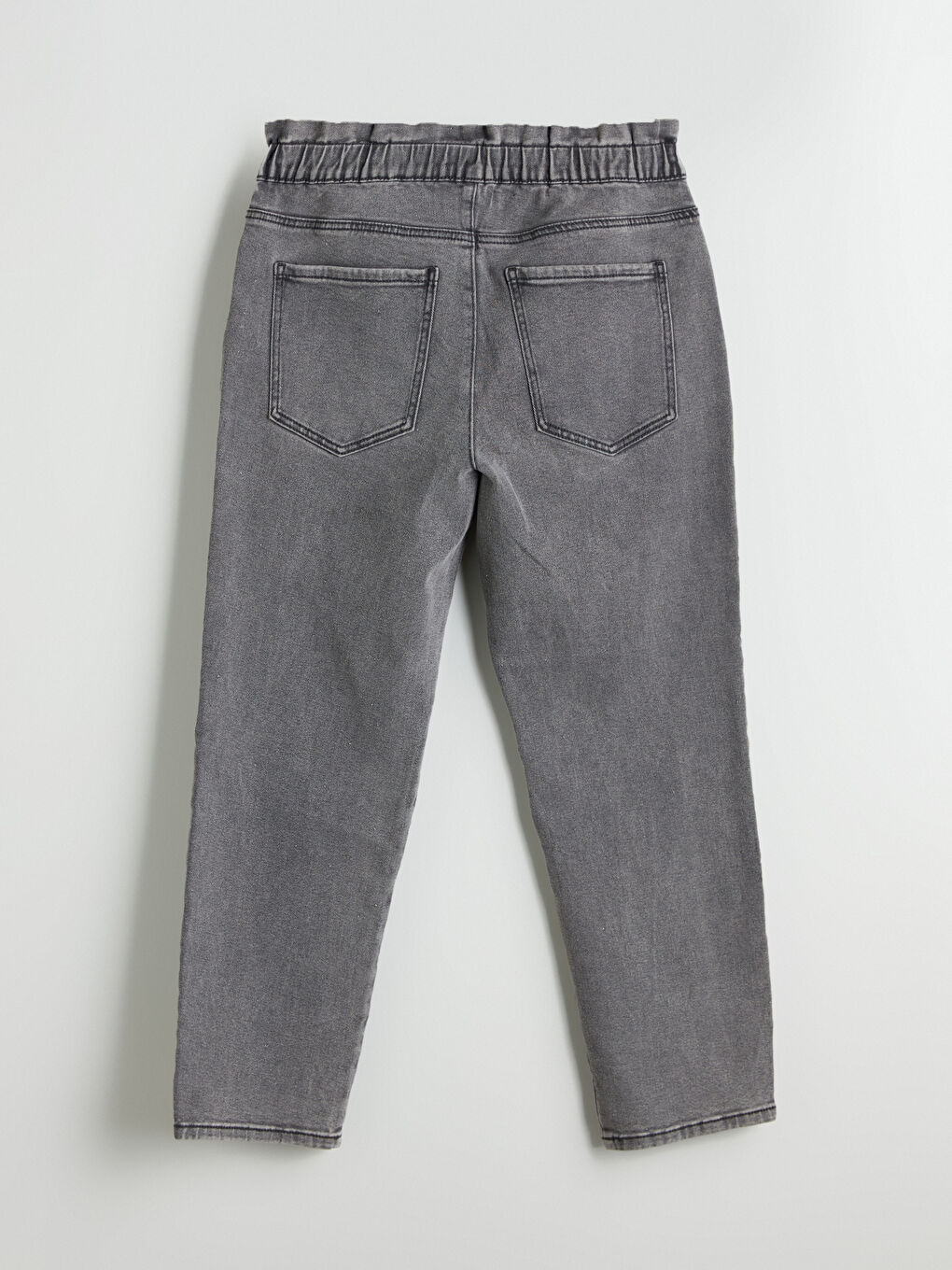 LCWAIKIKI Classic Elastic Waist Paperbag Women's Jeans -W52393Z8-KSM