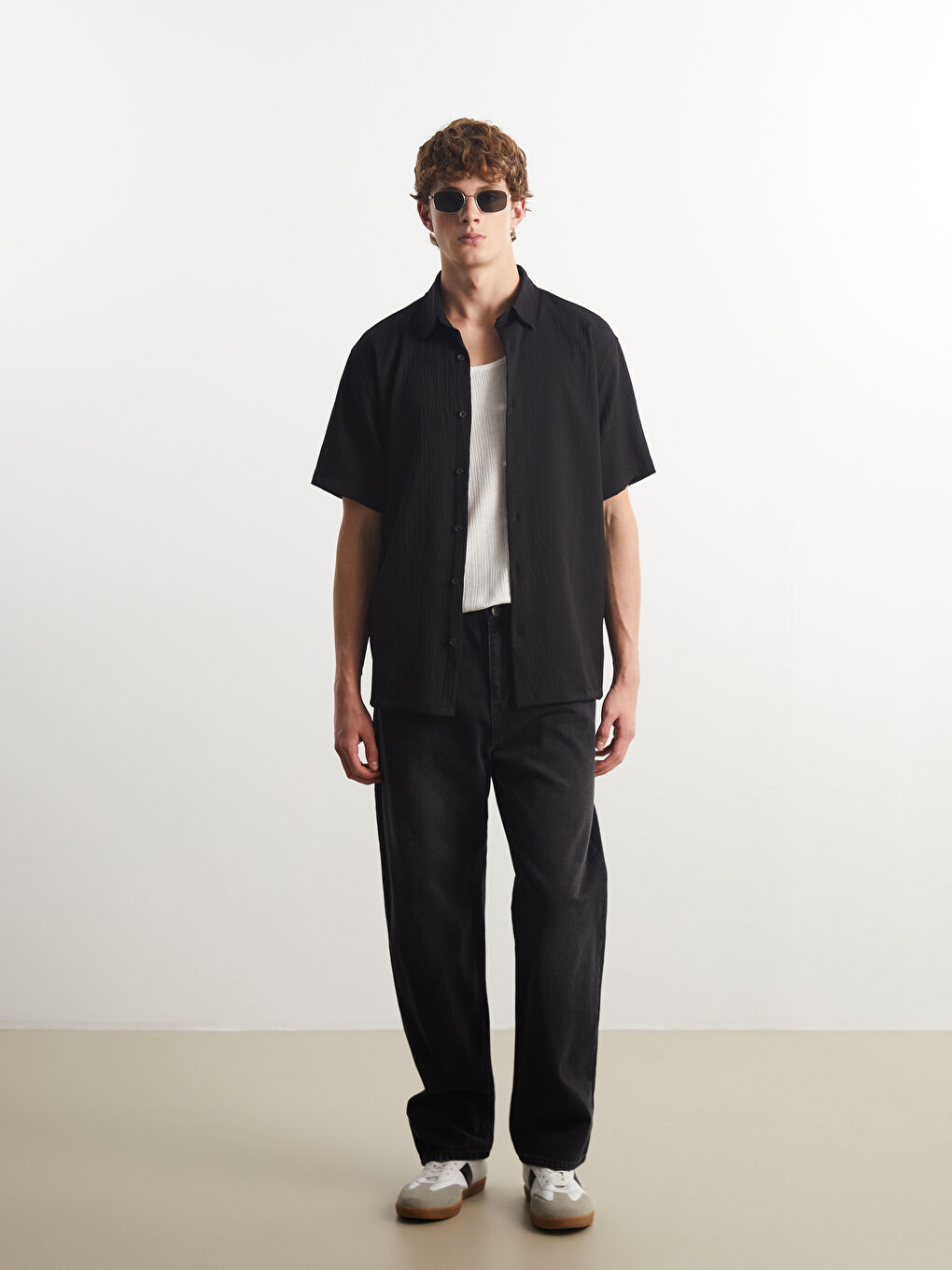 XSIDE Relaxed Fit Short Sleeve Men's Shirt -W52400Z8-RQL