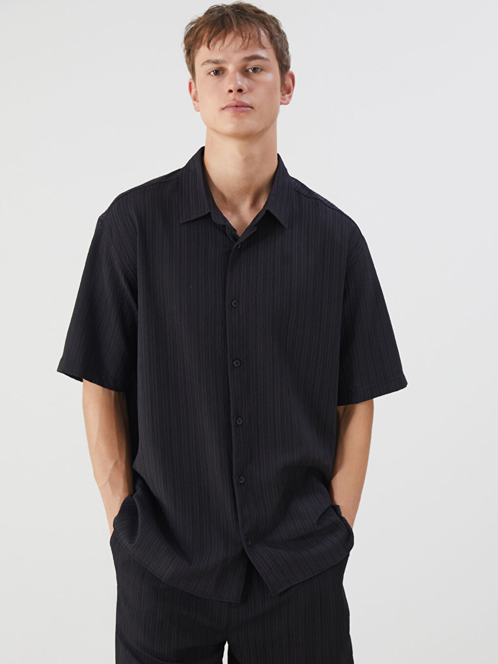 XSIDE Relaxed Fit Short Sleeve Men's Shirt -W52400Z8-RQL