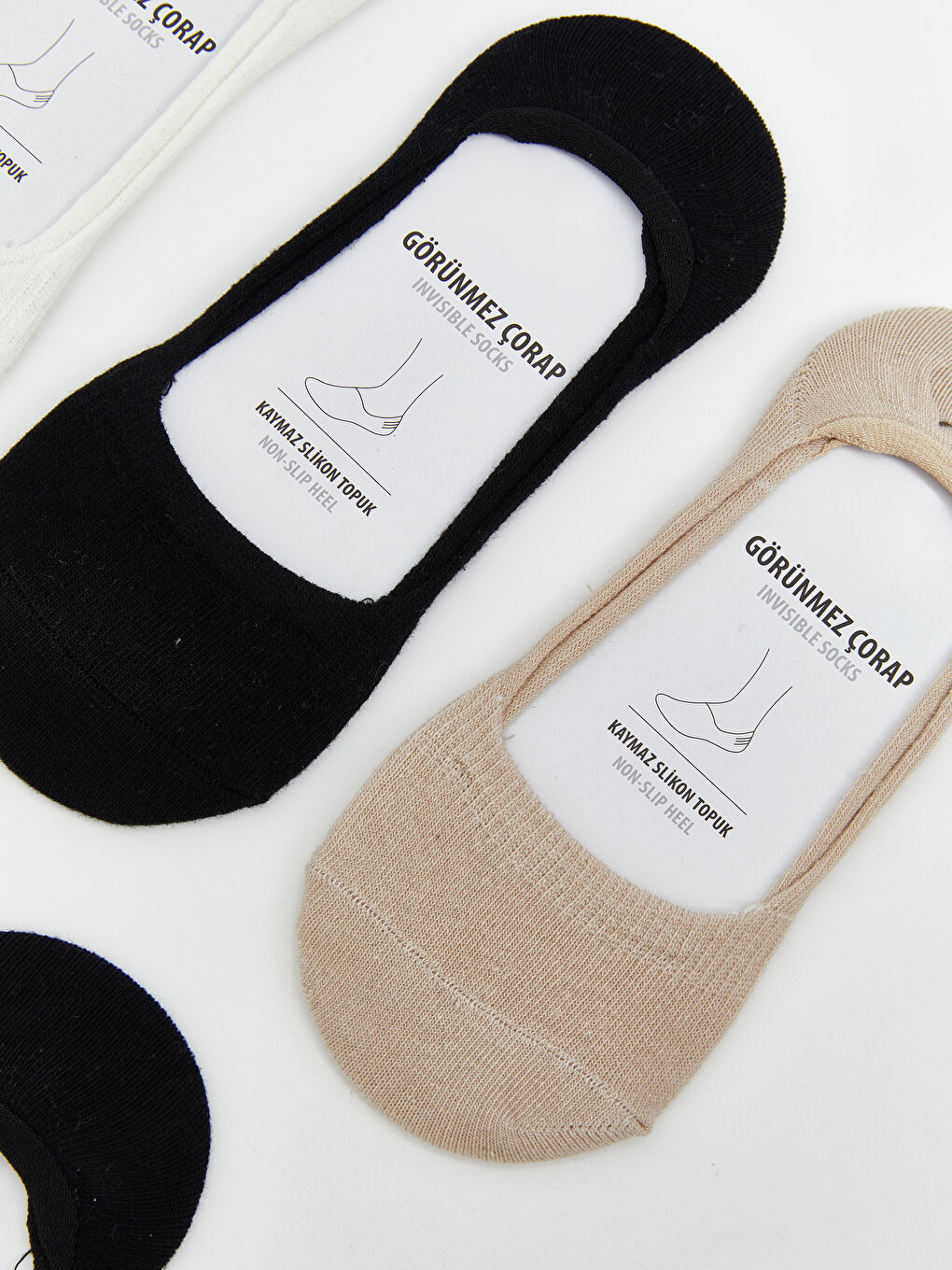 LCW DREAM Women's Plain Invisible Socks 5 Pack -W52408Z8-FFB