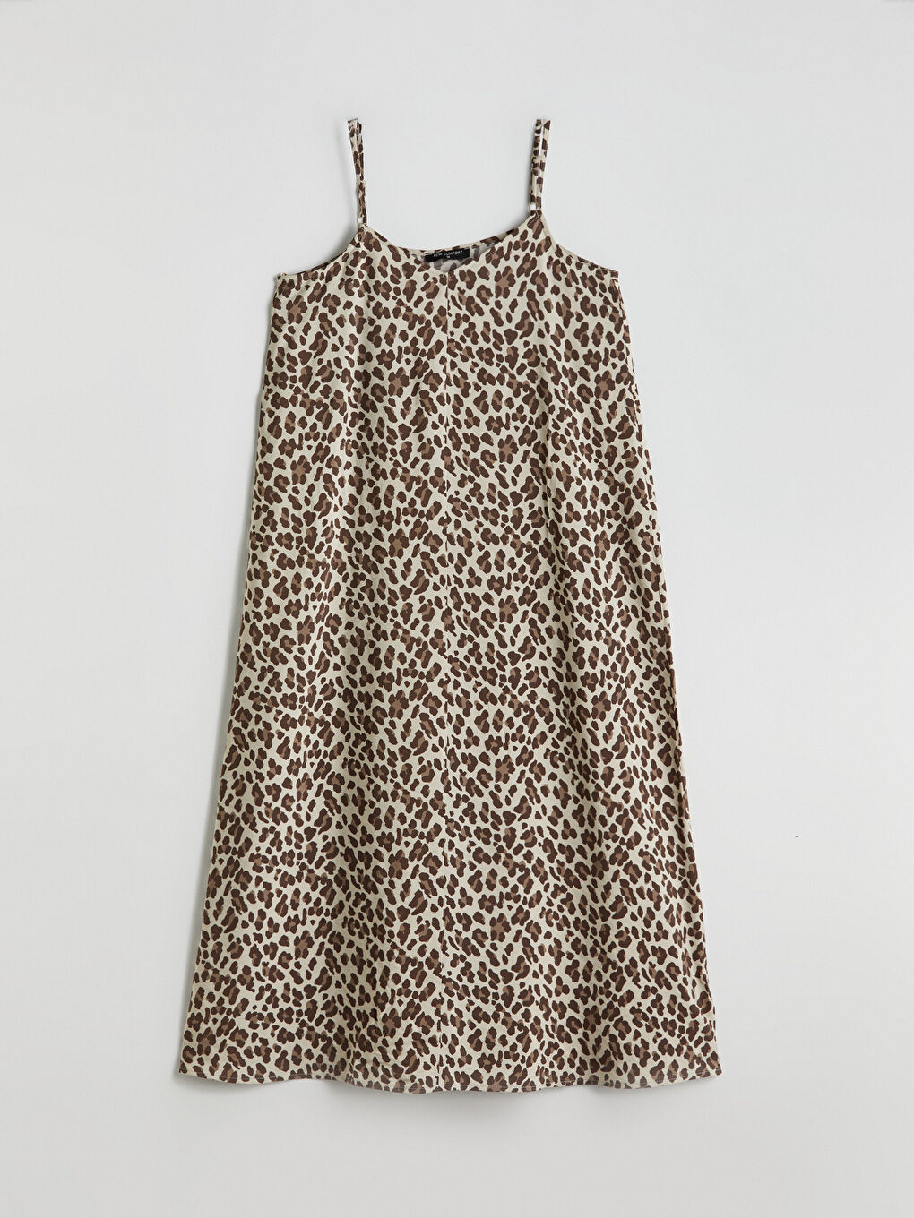 LCW Comfort V Neck Leopard Print Dress -W52422Z8-LQY