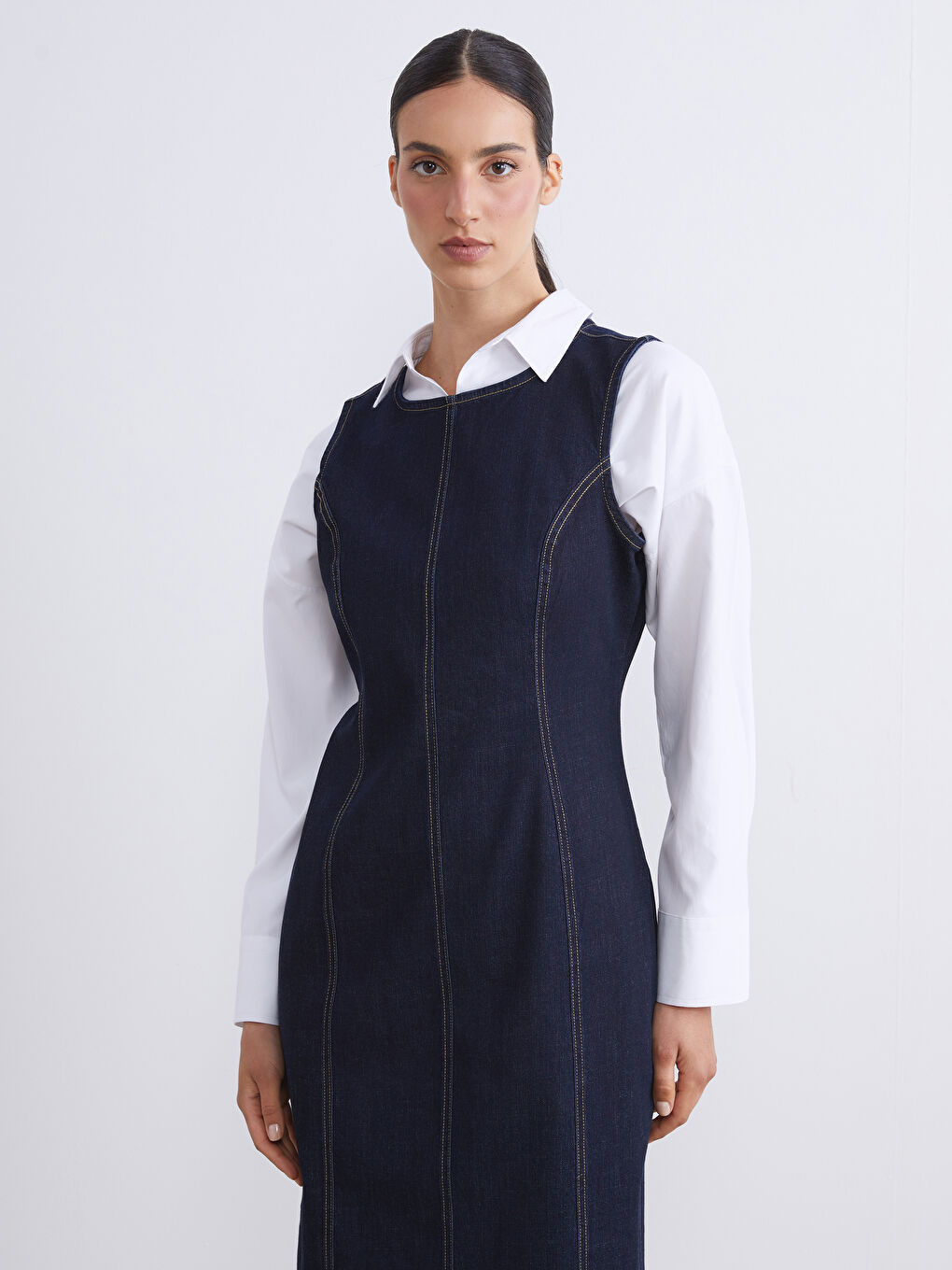 Woman INDIGO Denim Dress-1