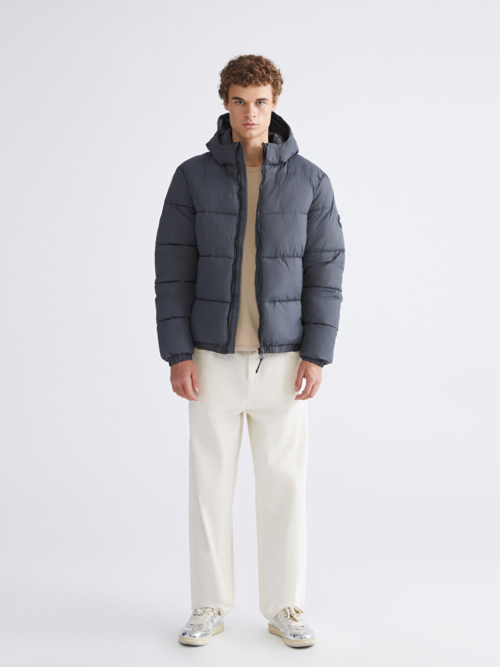 Standard Fit Hooded Men's Puffer Coat-1