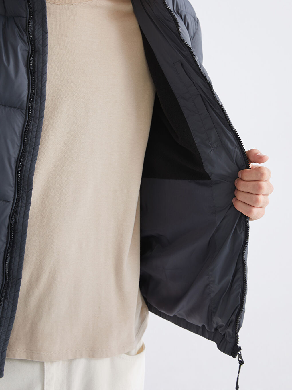 Standard Fit Hooded Men's Puffer Coat-3