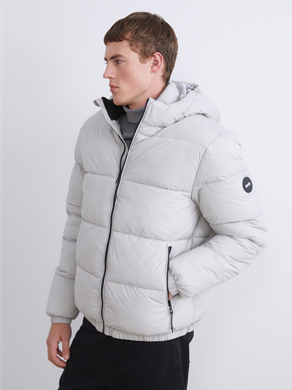Standard Fit Hooded Men's Puffer Coat