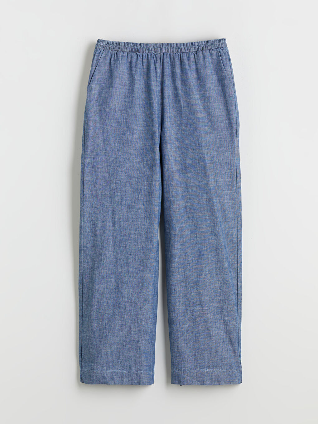 LCW Modest Elastic Waist Wide Leg Women's Jeans -W52441Z8-507