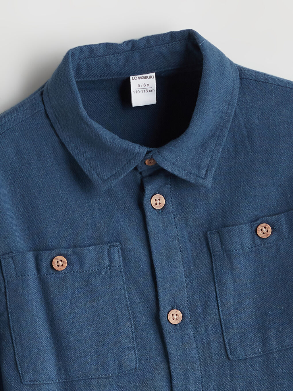 Basic Gabardine Long Sleeve Boy Shirt-1