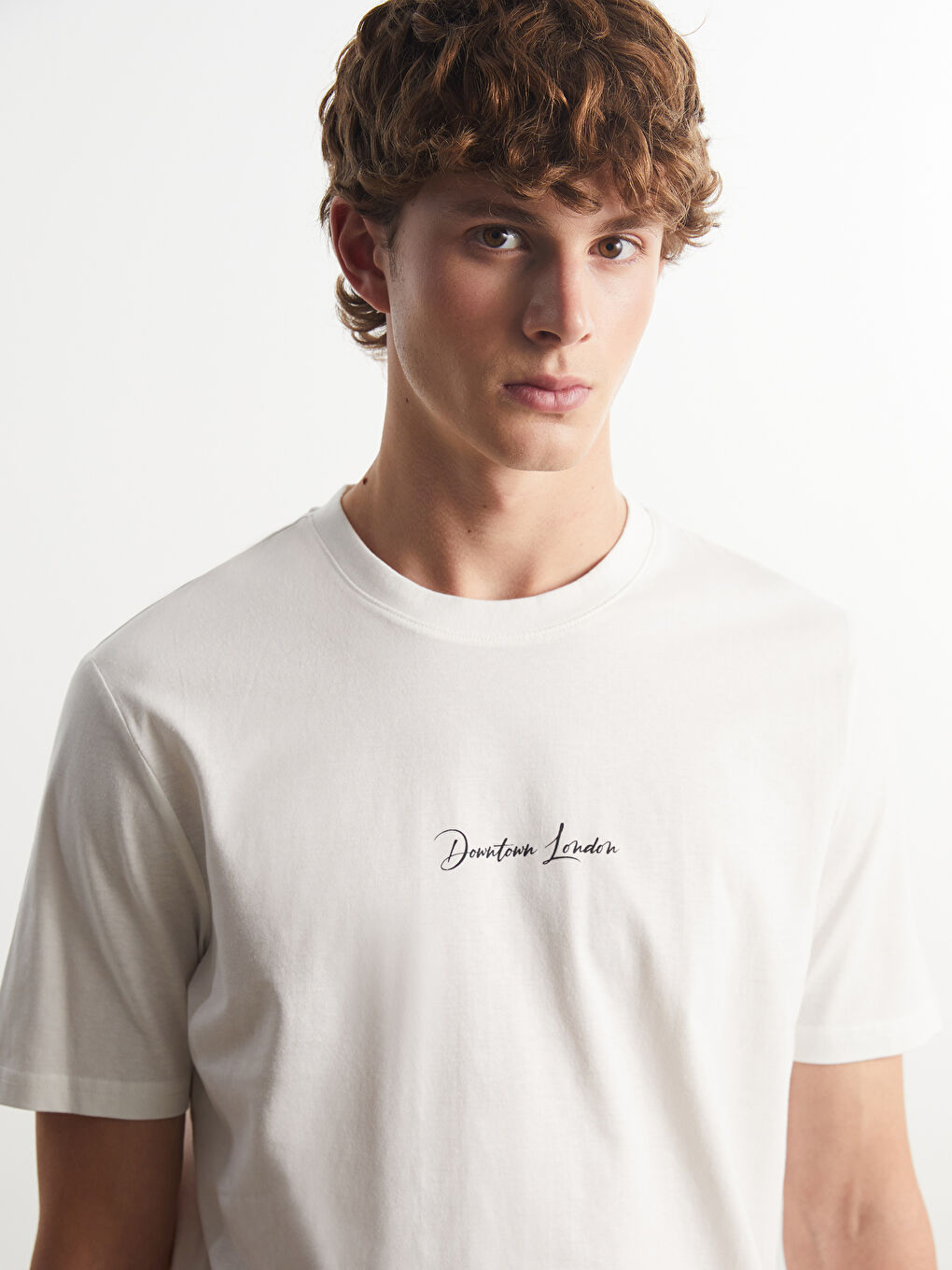 XSIDE Crew Neck Printed Jersey Men's T-Shirt -W52452Z8-R9J