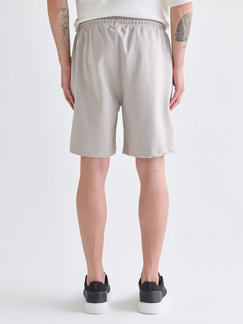 Bej Standart Kalıp Erkek Şort-11