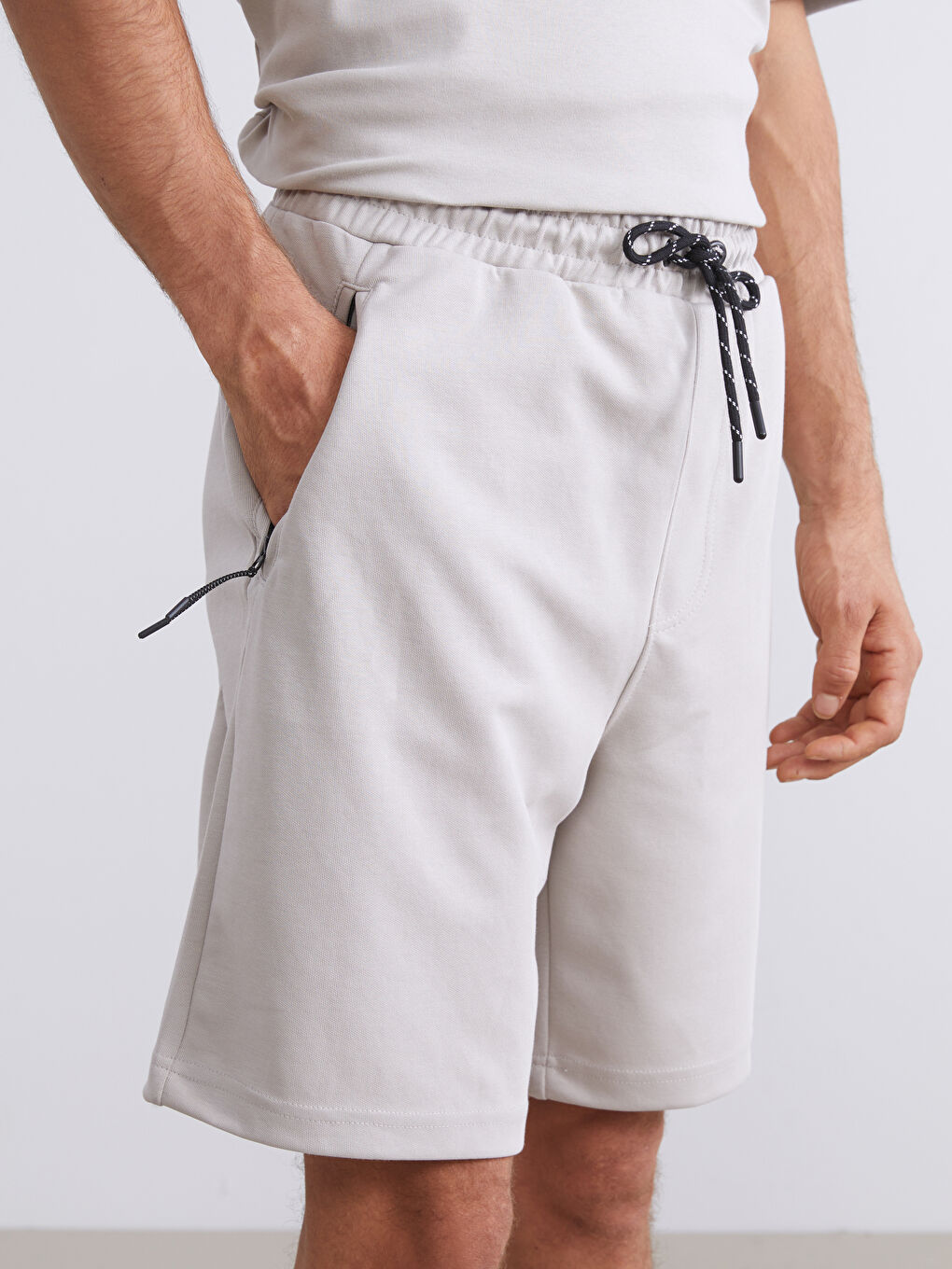 Bej Standart Kalıp Erkek Şort-6