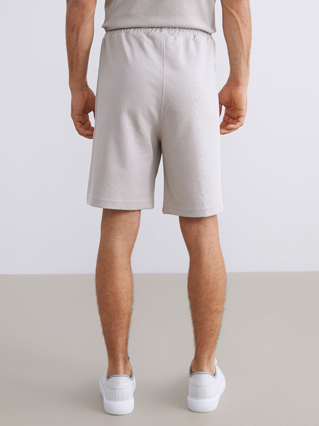 Bej Standart Kalıp Erkek Şort-9