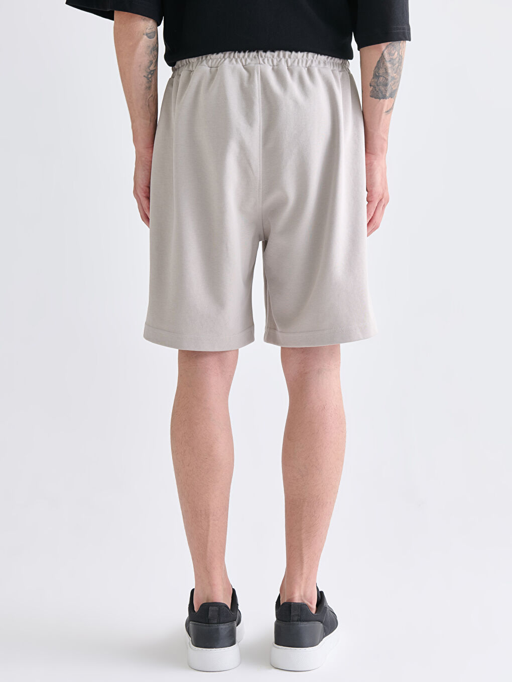 Bej Standart Kalıp Erkek Şort-10